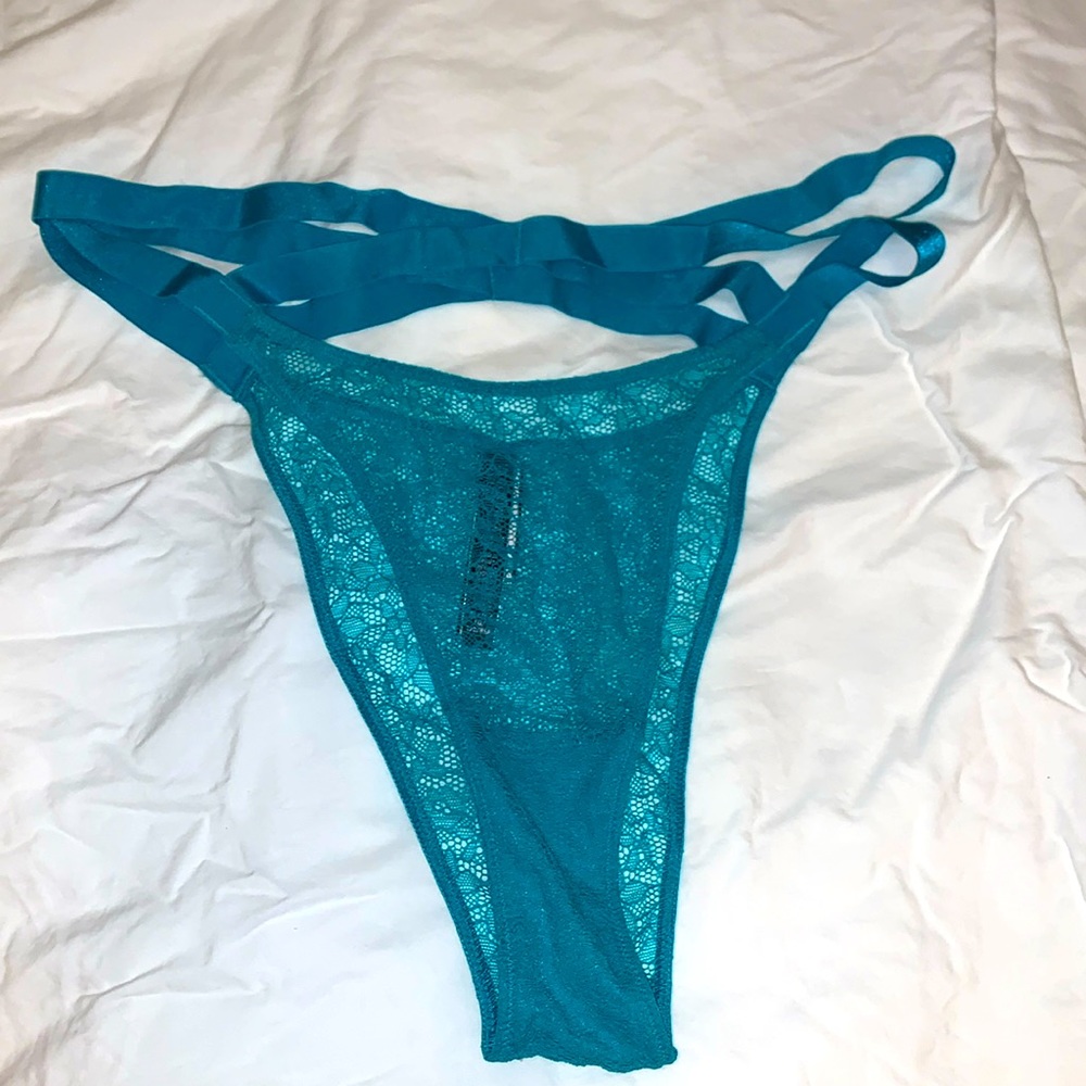 Beautiful Lace Thong in Turquoise from Victoria’s Secret